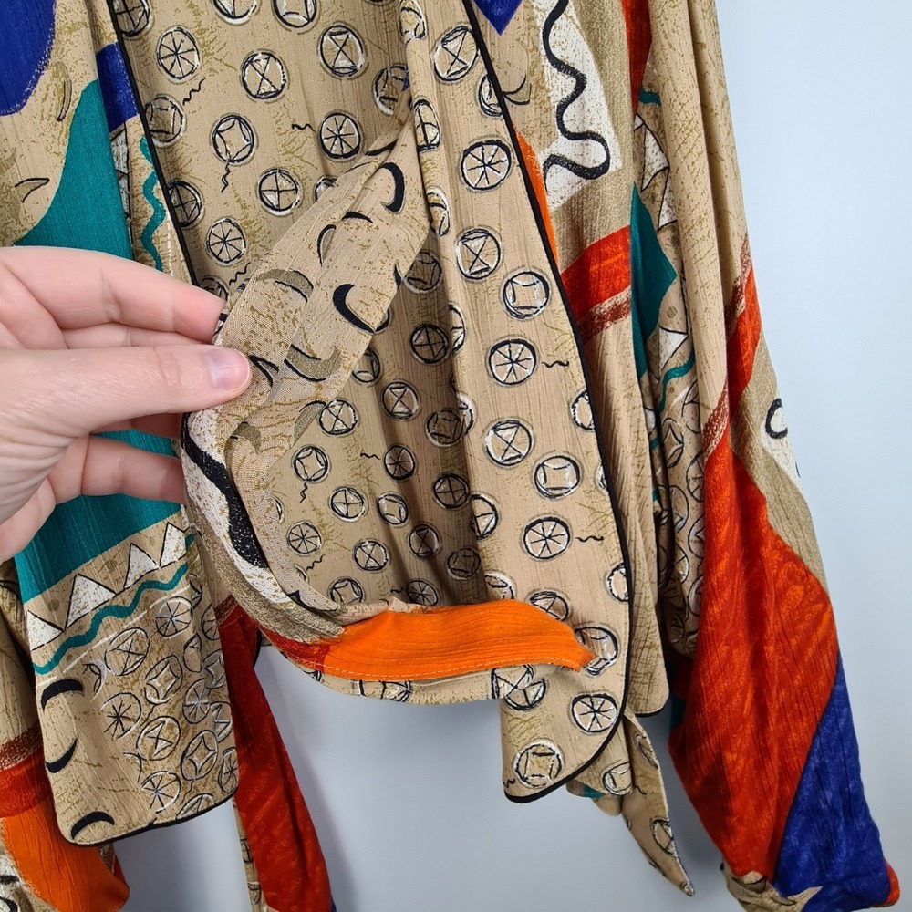 VTG Platinum Dorothy Schoelen Color Block Blazer Large Art To Wear Unique Retro - Picture 4 of 10